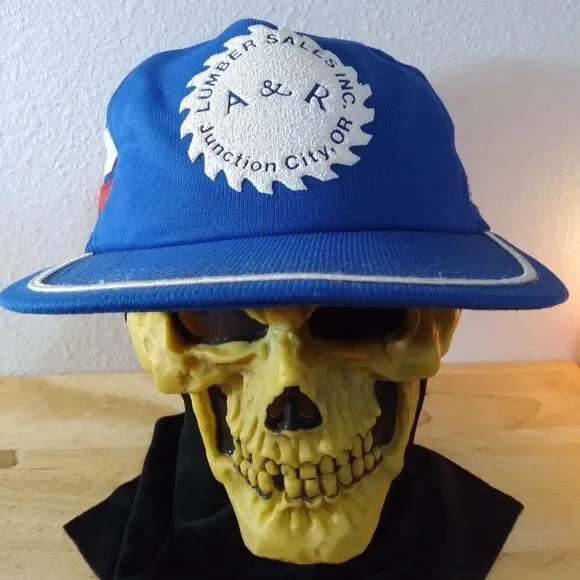 Deadstock Vintage A&R Lumber Sales 3 Stripe Trucker Hat - Picture 3 of 9